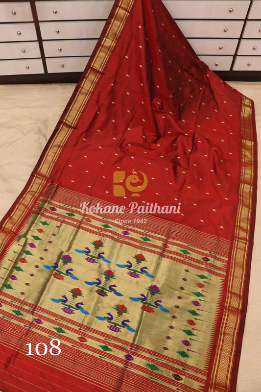 Traditional Pallu Silk Paithani Saree