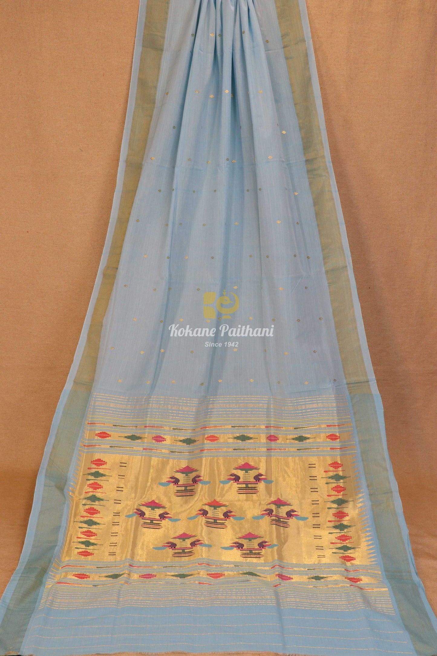 Traditional Pallu Cotton Paithani Saree