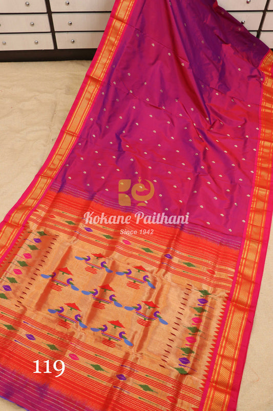 Traditional Pallu Silk Paithani Saree