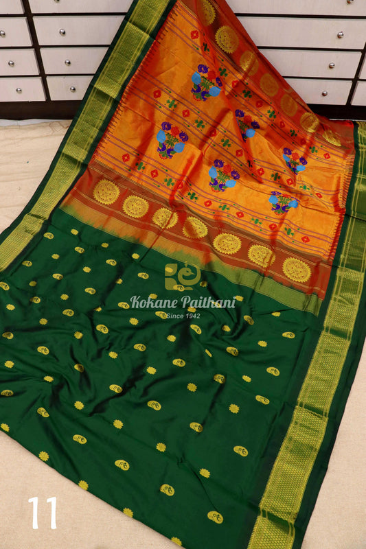 Maharani Pallu Silk Paithani Saree