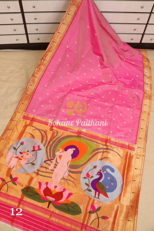 Premium Muniya Brocade Paithani Saree