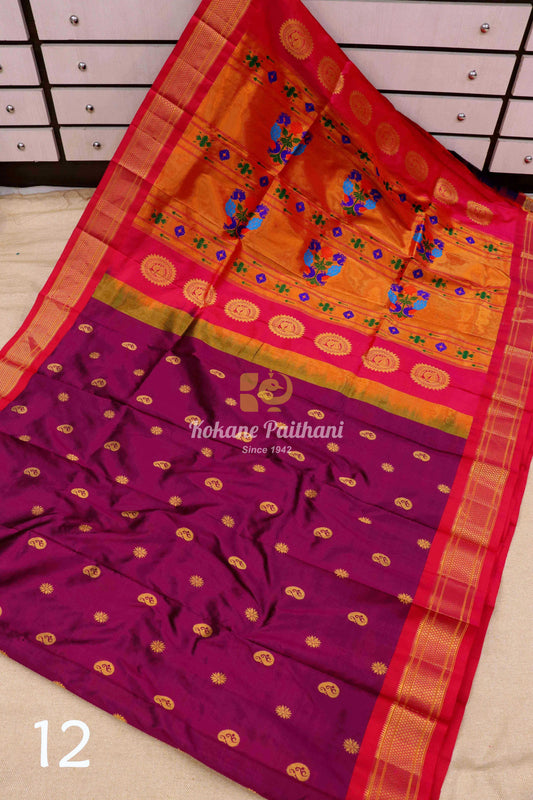 Maharani Pallu Silk Paithani Saree