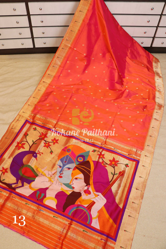 Premium Muniya Brocade Paithani Saree