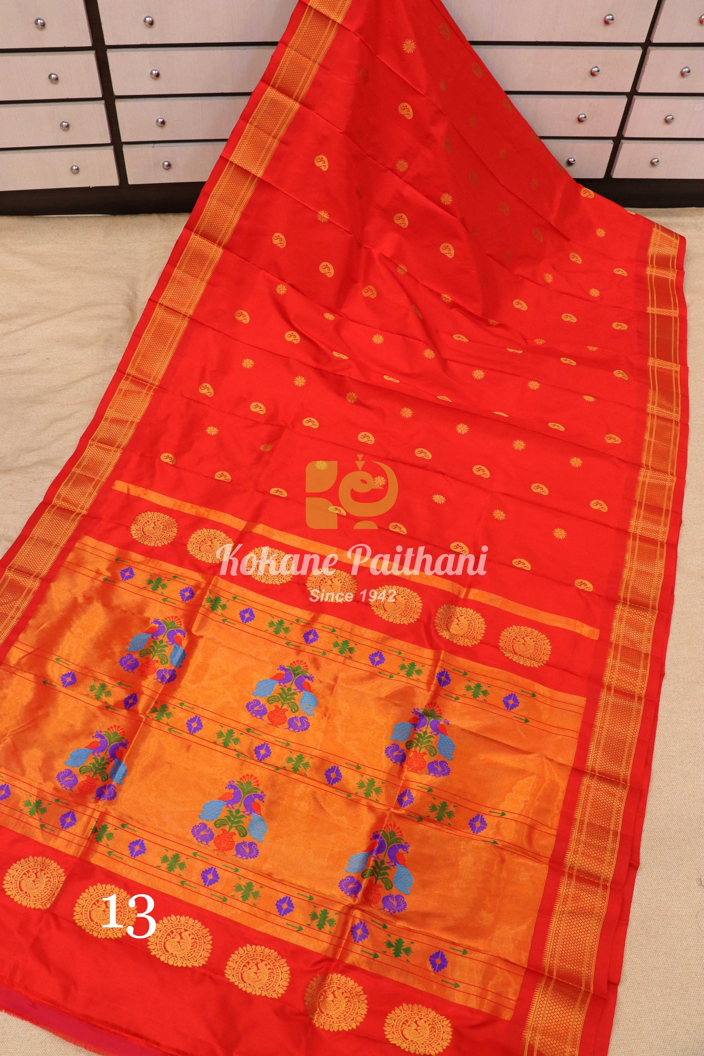 Maharani Pallu Silk Paithani Saree