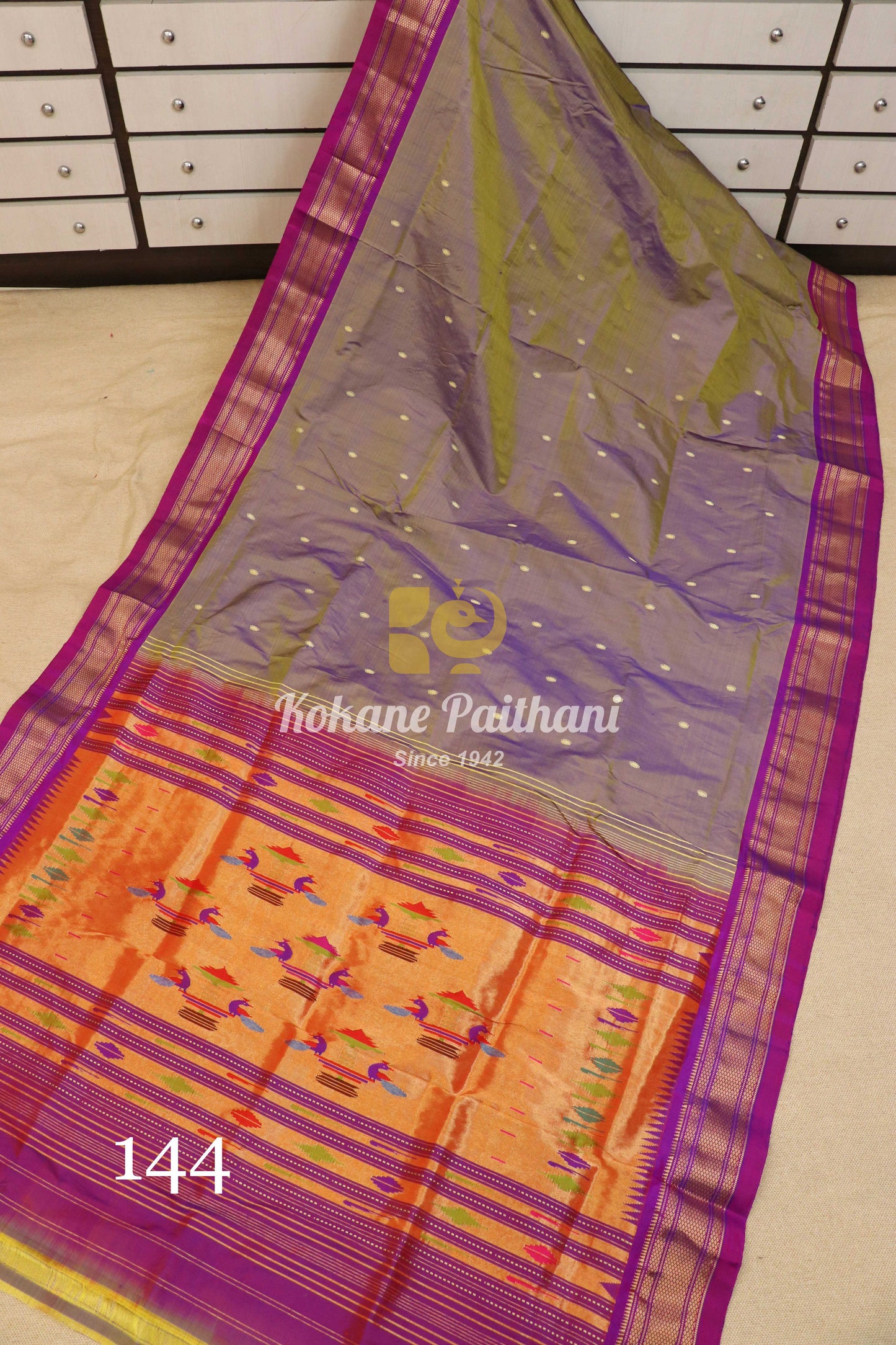 Traditional Pallu Silk Paithani Saree