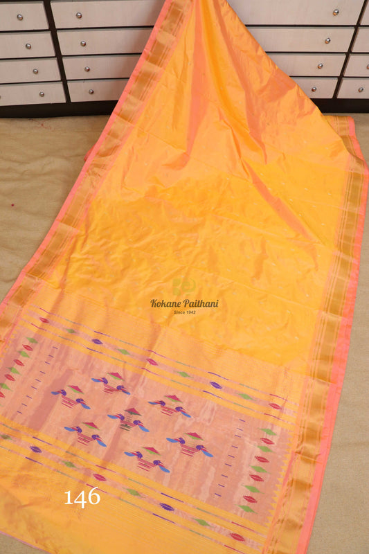 Traditional Pallu Silk Paithani Saree