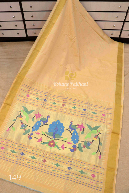 Fancy Pallu Cotton Paithani Saree