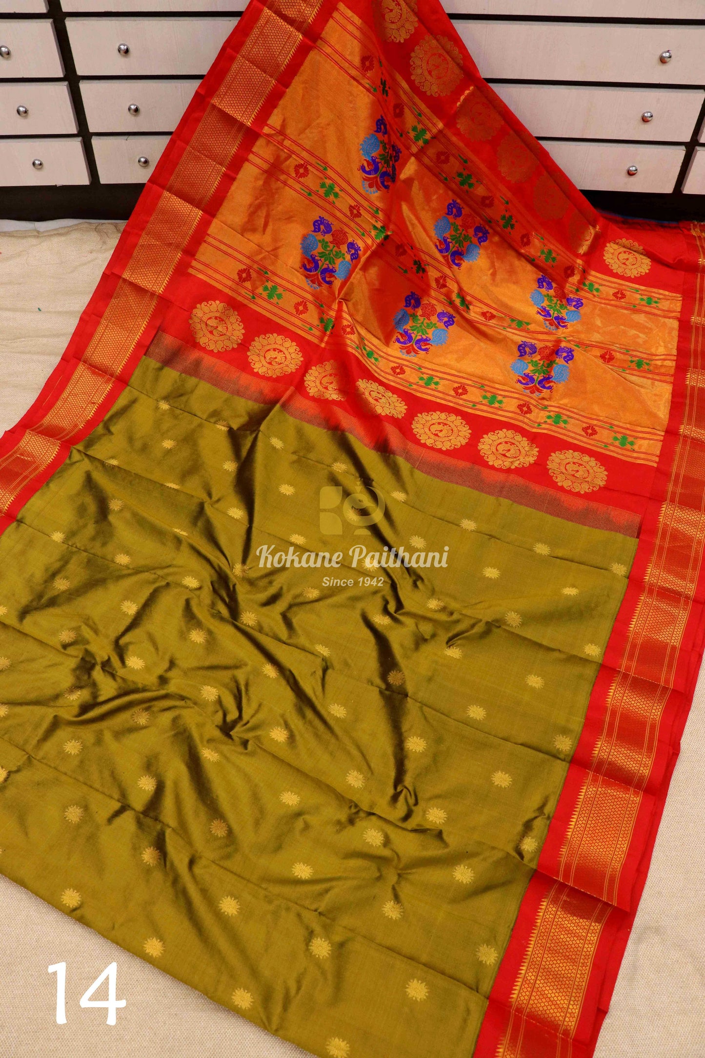 Maharani Pallu Silk Paithani Saree