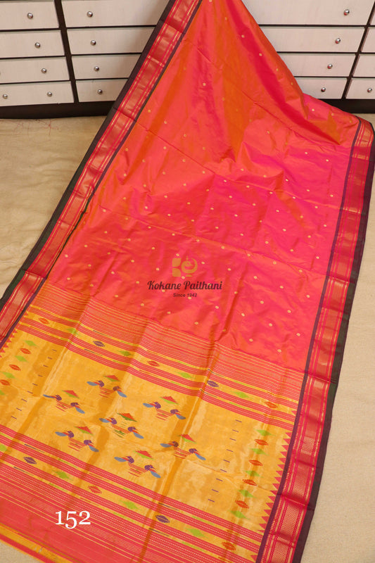 Traditional Pallu Silk Paithani Saree