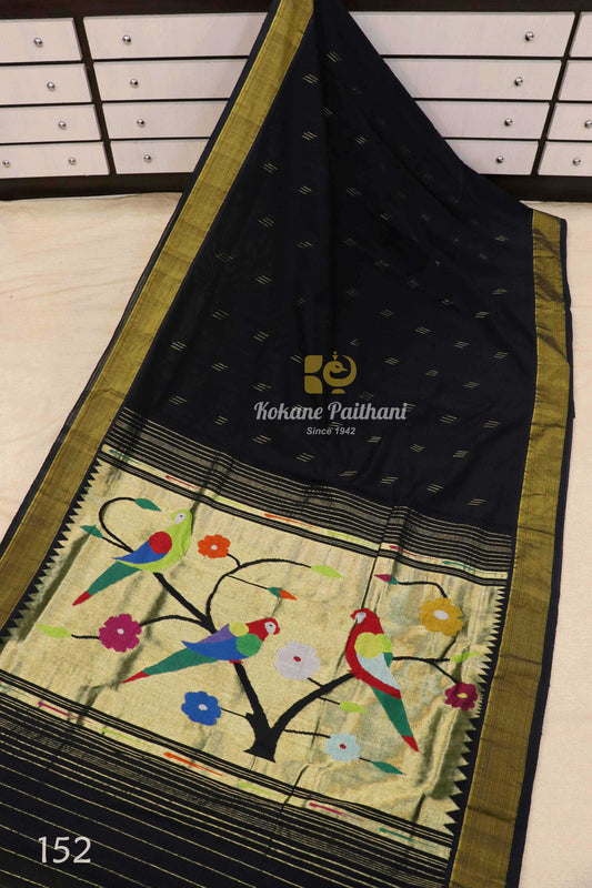 Fancy Pallu Cotton Paithani Saree