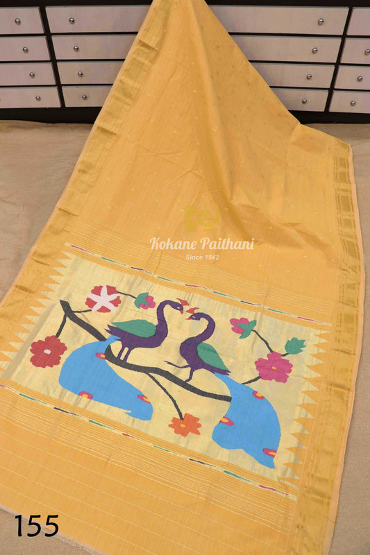 Fancy Pallu Cotton Paithani Saree