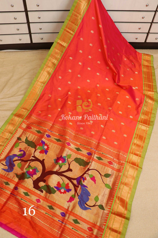 Fancy Pallu Silk Paithani Saree