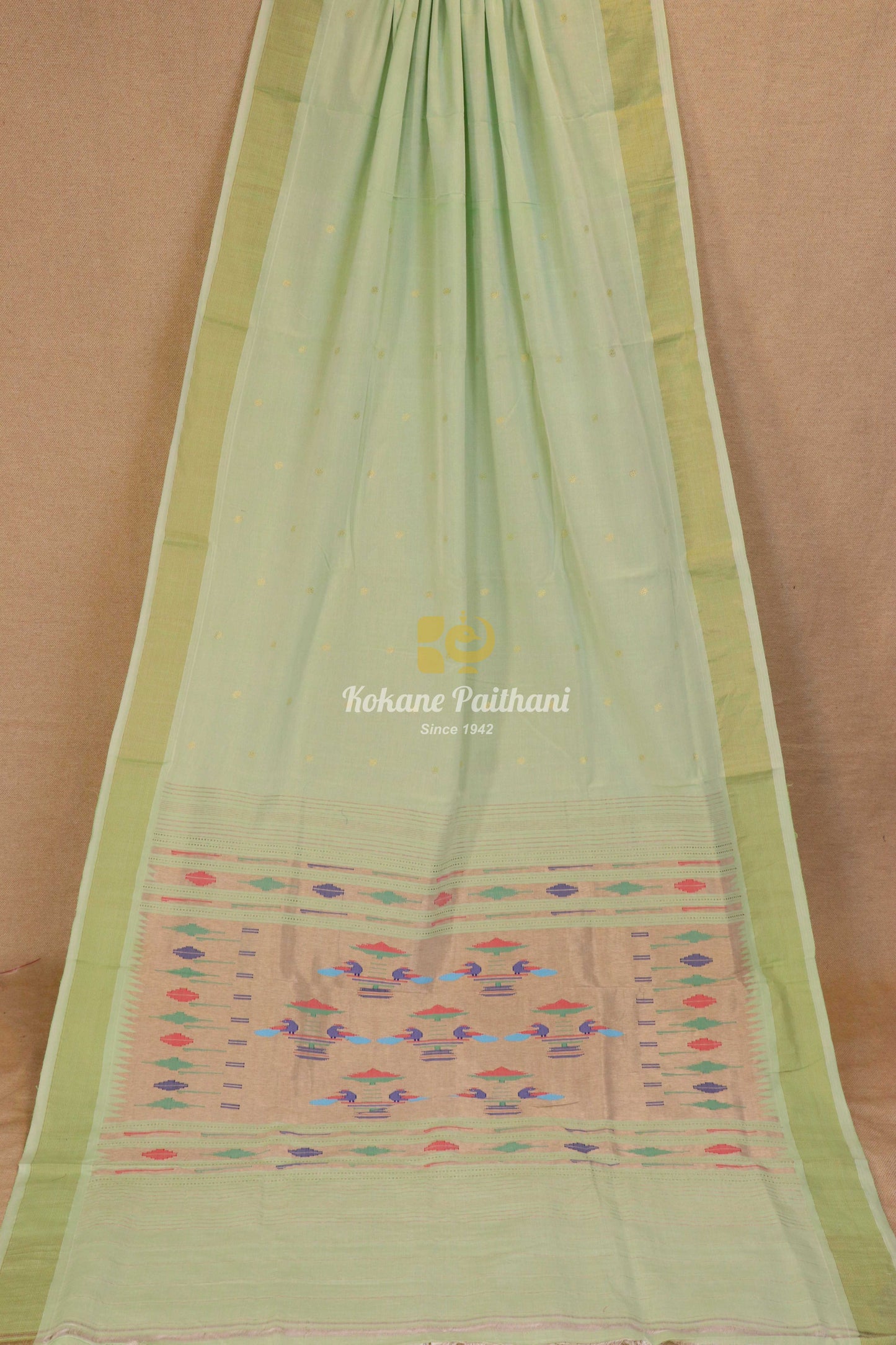 Traditional Pallu Cotton Paithani Saree