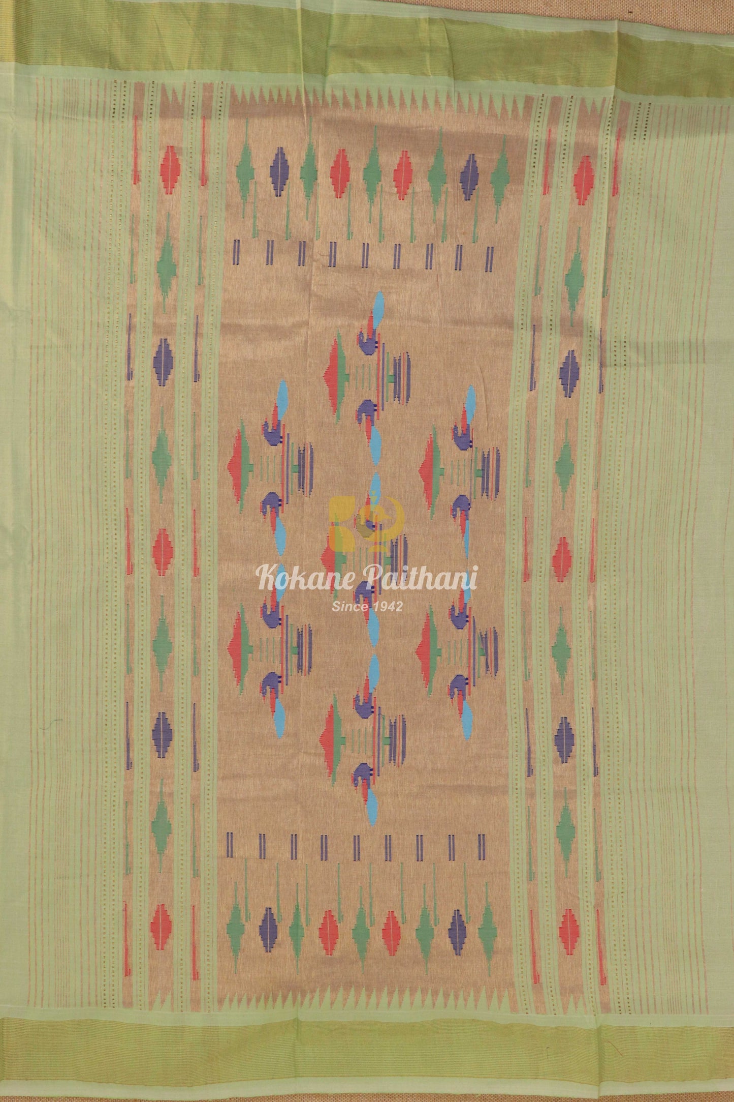 Traditional Pallu Cotton Paithani Saree