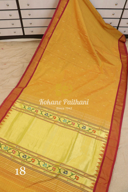 Premium Cotton Paithani Saree