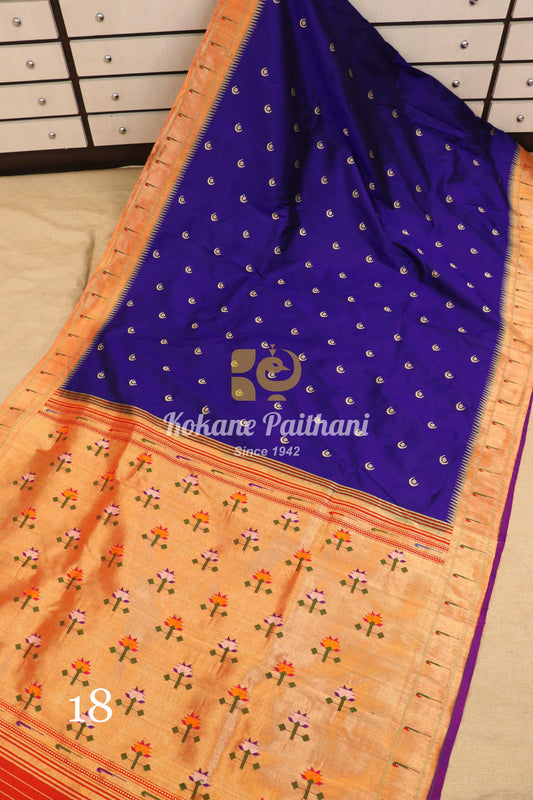 Premium Muniya Brocade Paithani Saree