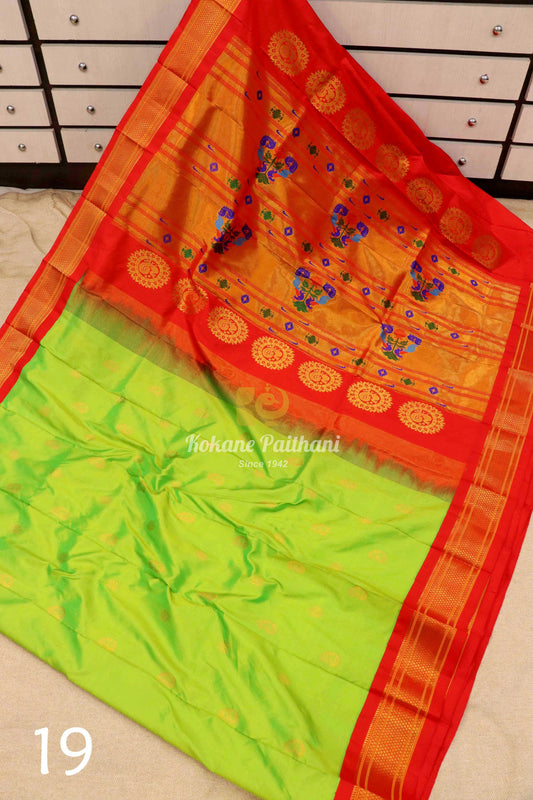 Maharani Pallu Silk Paithani Saree