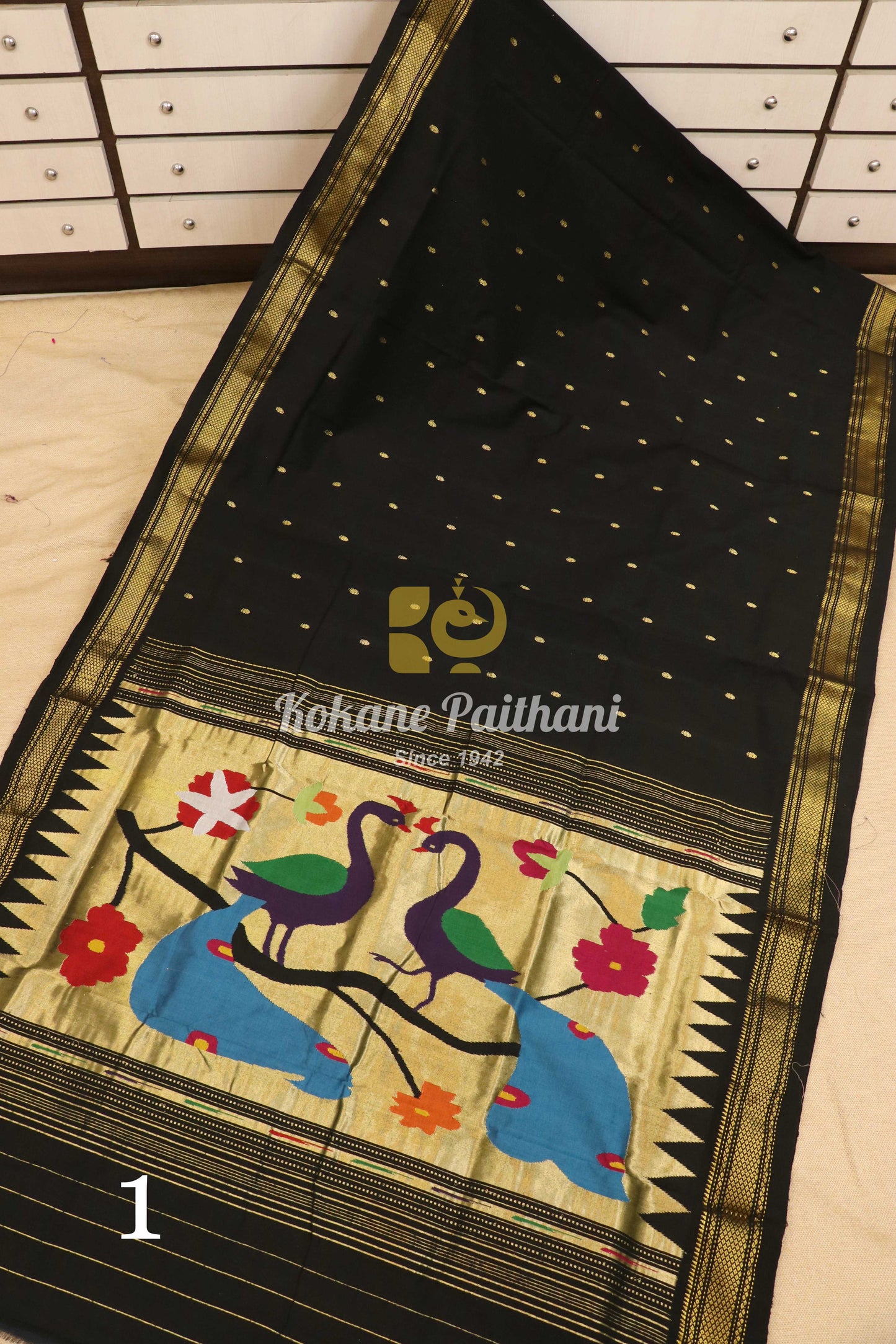 Fancy Pallu Cotton Paithani Saree