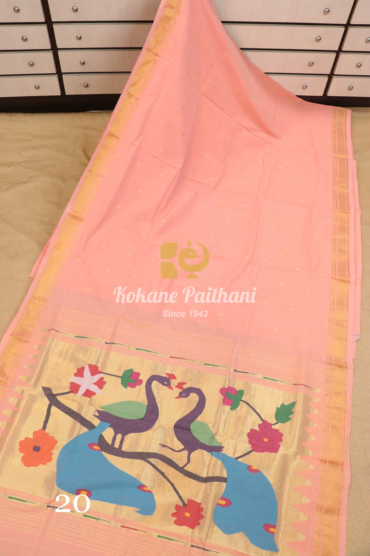 Fancy Pallu Cotton Paithani Saree