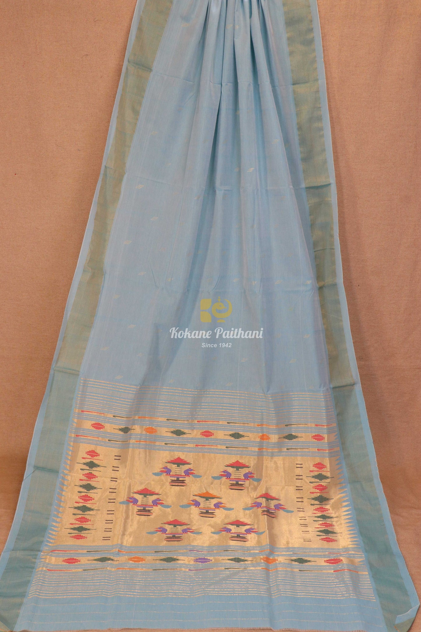 Traditional Pallu Cotton Paithani Saree