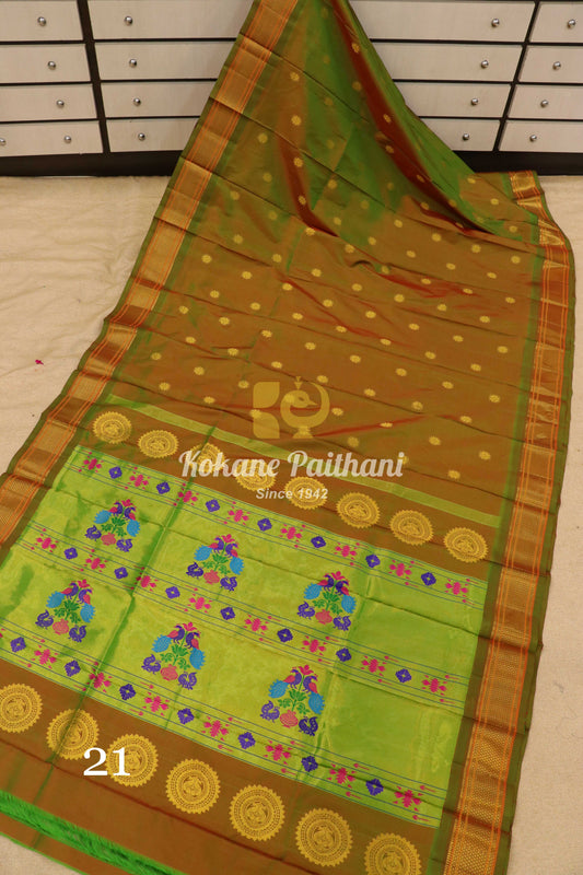 Maharani Pallu Silk Paithani Saree