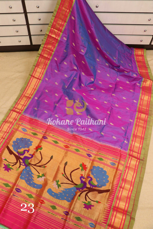 Fancy Pallu Silk Paithani Saree