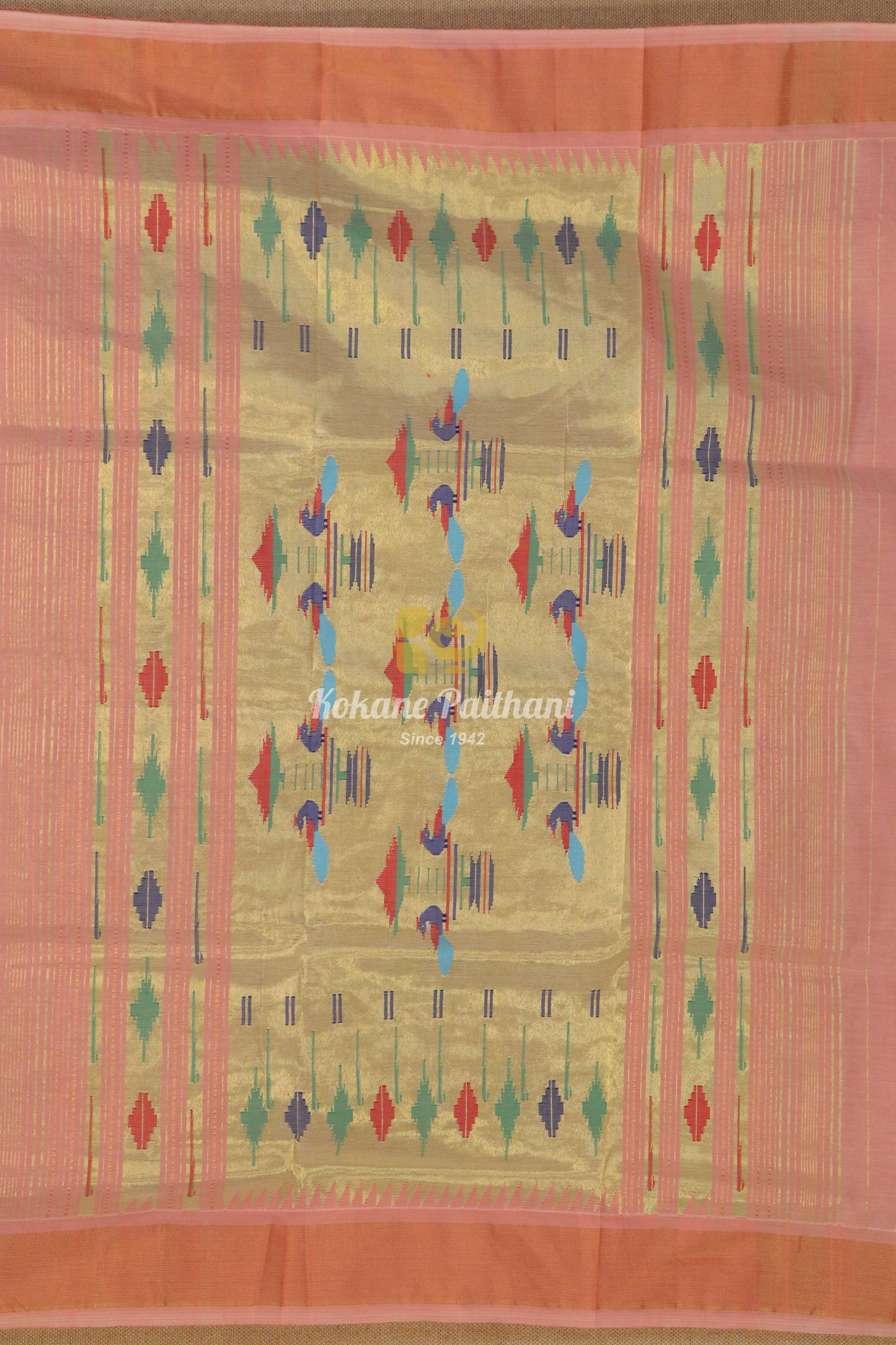 Traditional Pallu Cotton Paithani Saree