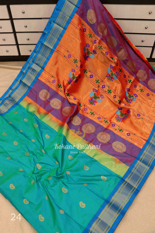 Maharani Pallu Silk Paithani Saree