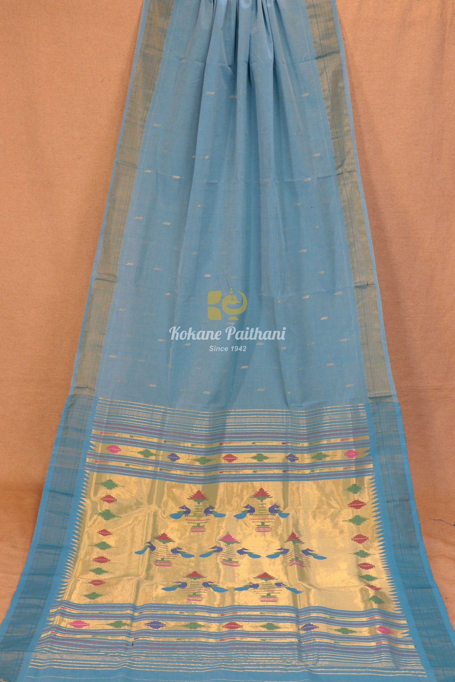 Traditional Pallu Cotton Paithani Saree