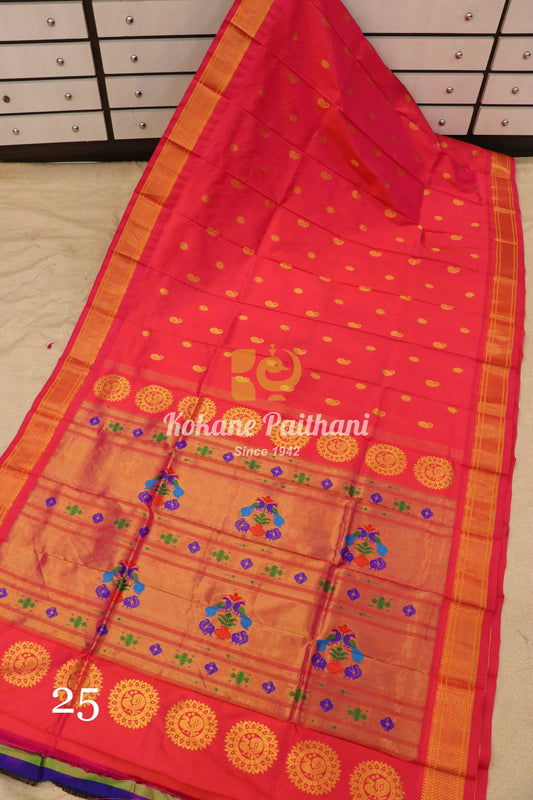 Maharani Pallu Silk Paithani Saree