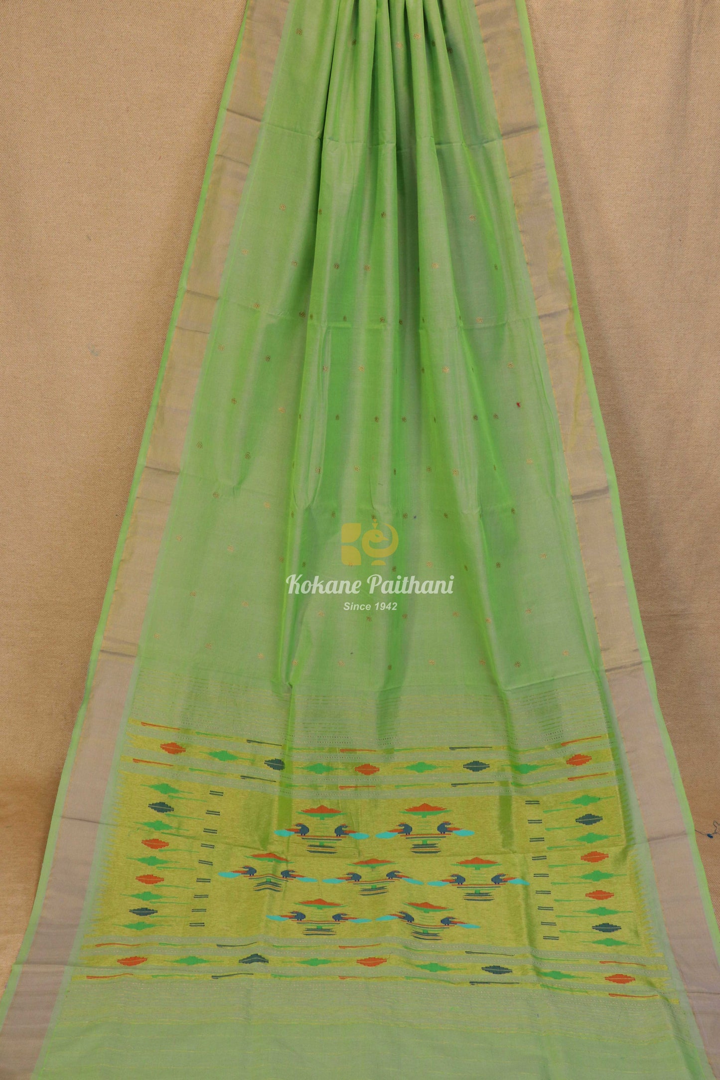 Traditional Pallu Cotton Paithani Saree