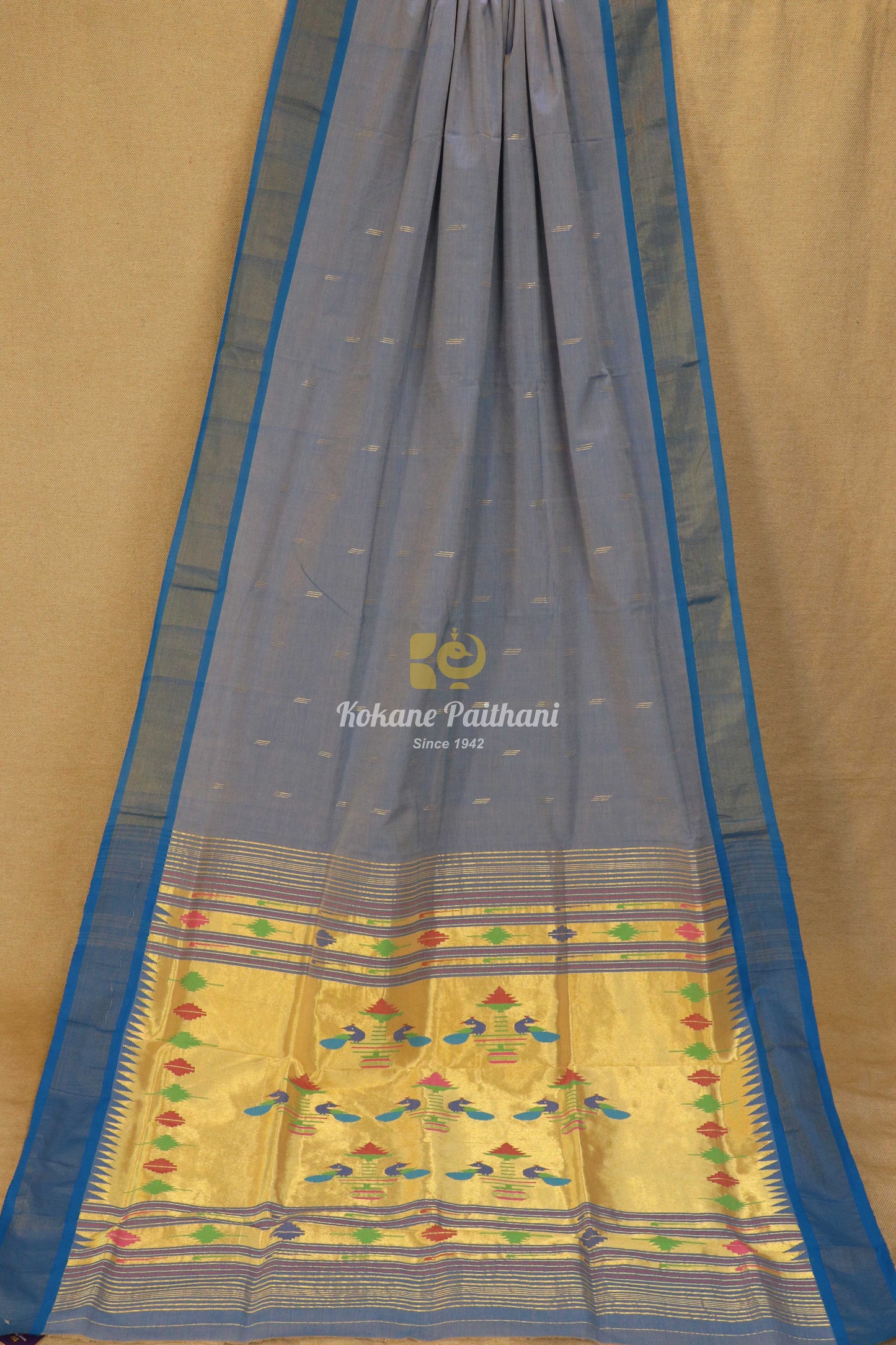 Traditional Pallu Cotton Paithani Saree