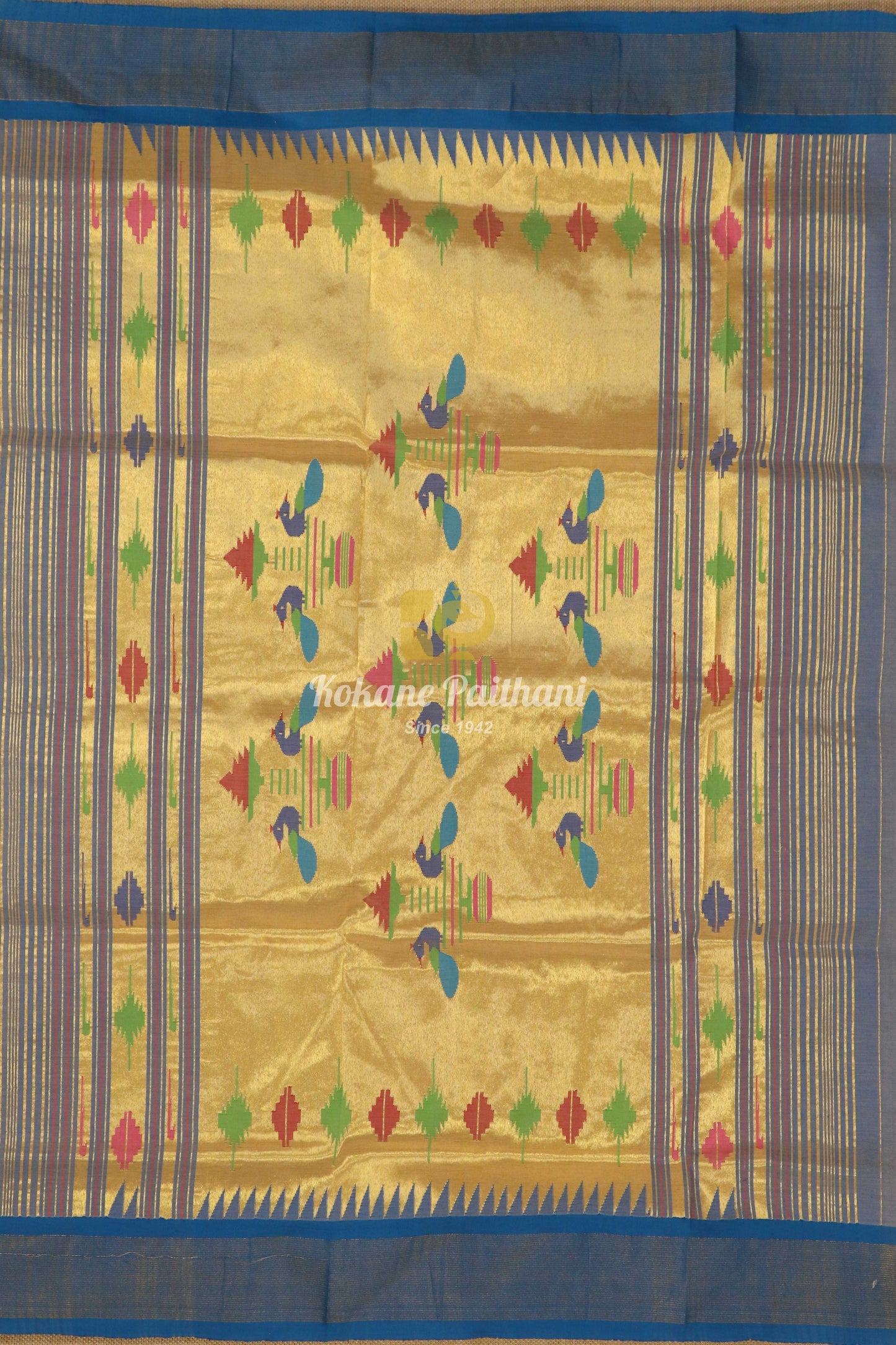 Traditional Pallu Cotton Paithani Saree