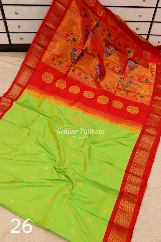 Maharani Pallu Silk Paithani Saree