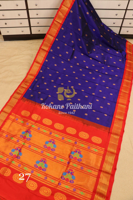 Maharani Pallu Silk Paithani Saree