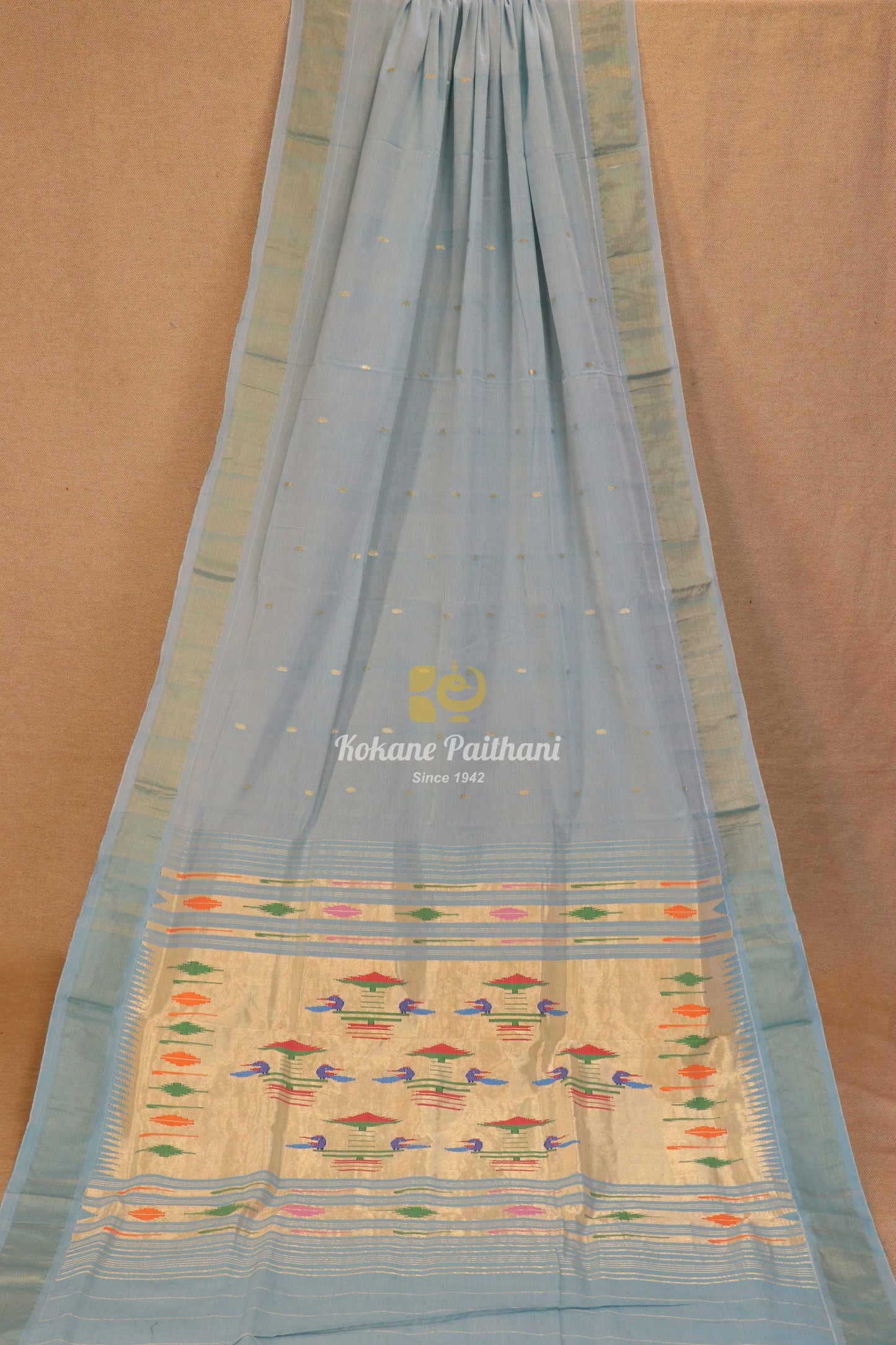 Traditional Pallu Cotton Paithani Saree