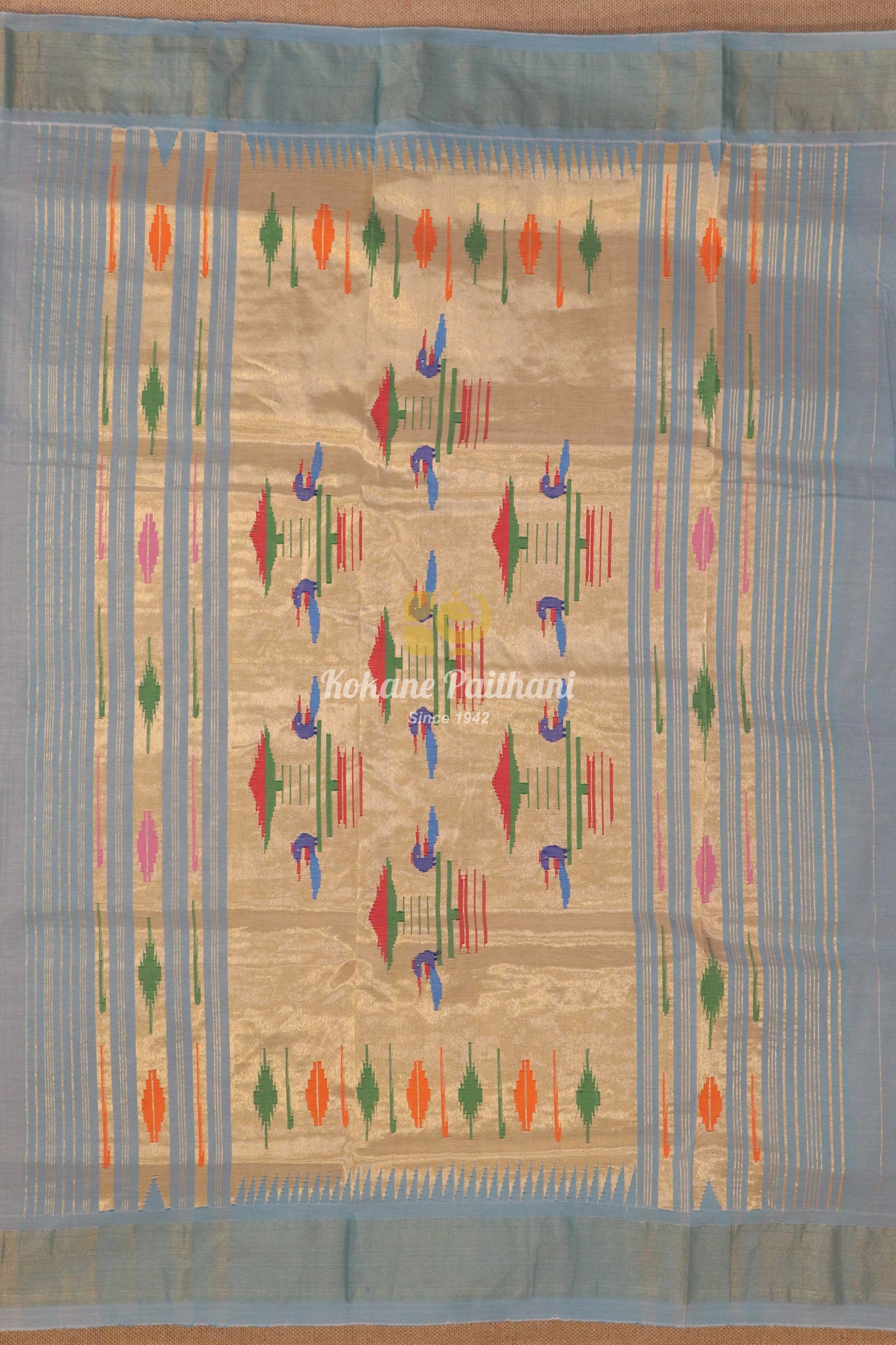 Traditional Pallu Cotton Paithani Saree