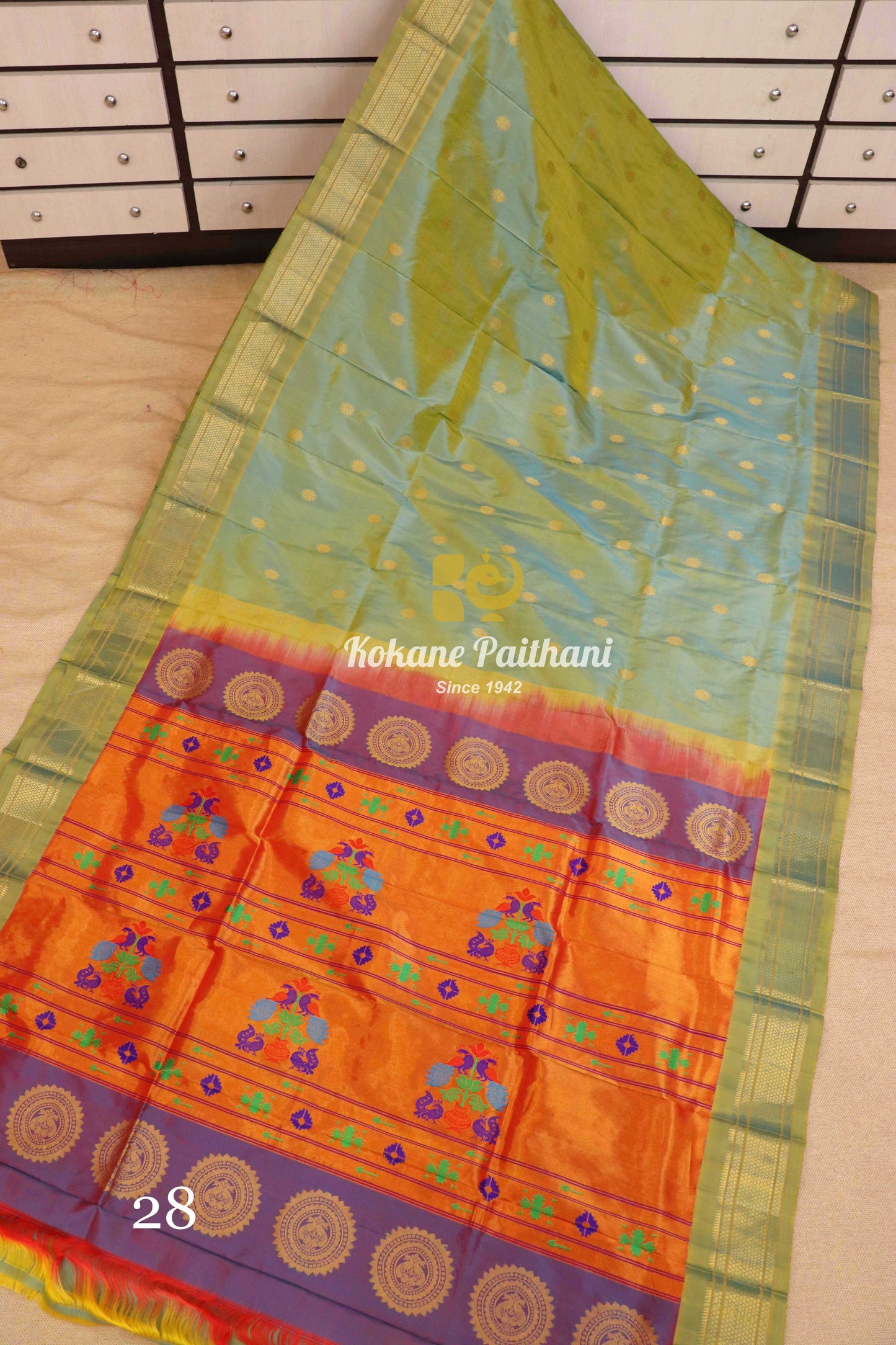 Maharani Pallu Silk Paithani Saree