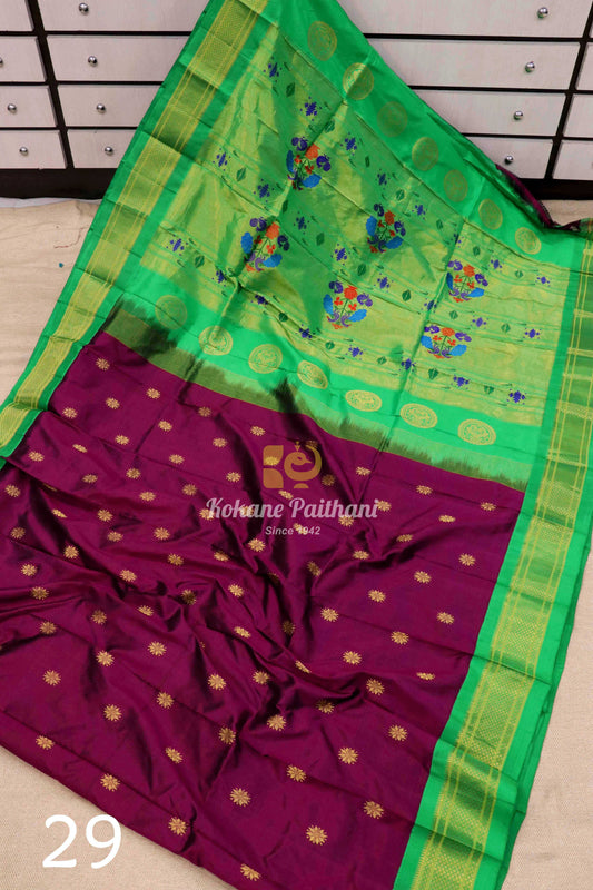 Maharani Pallu Silk Paithani Saree