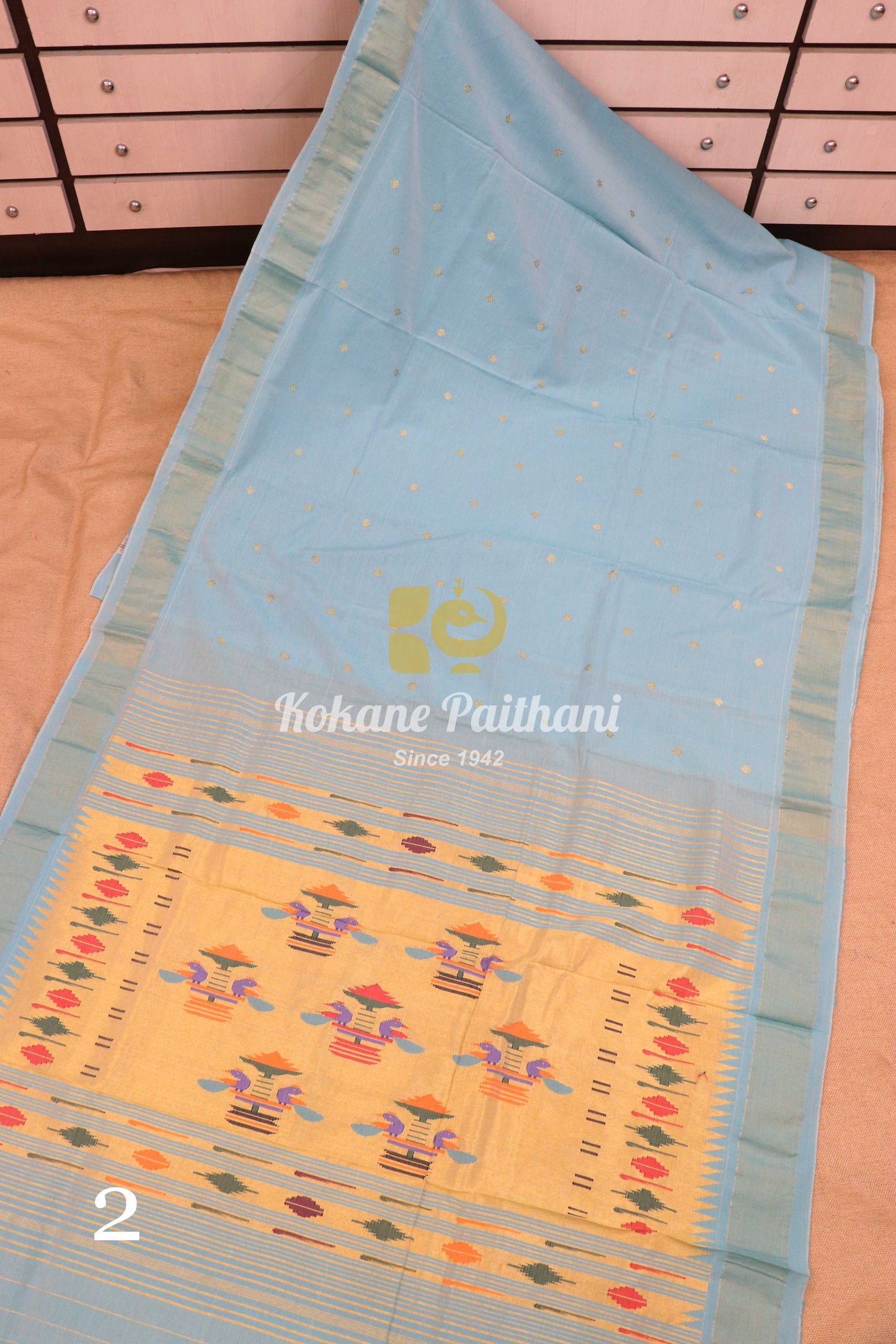 Traditional Pallu Cotton Paithani Saree