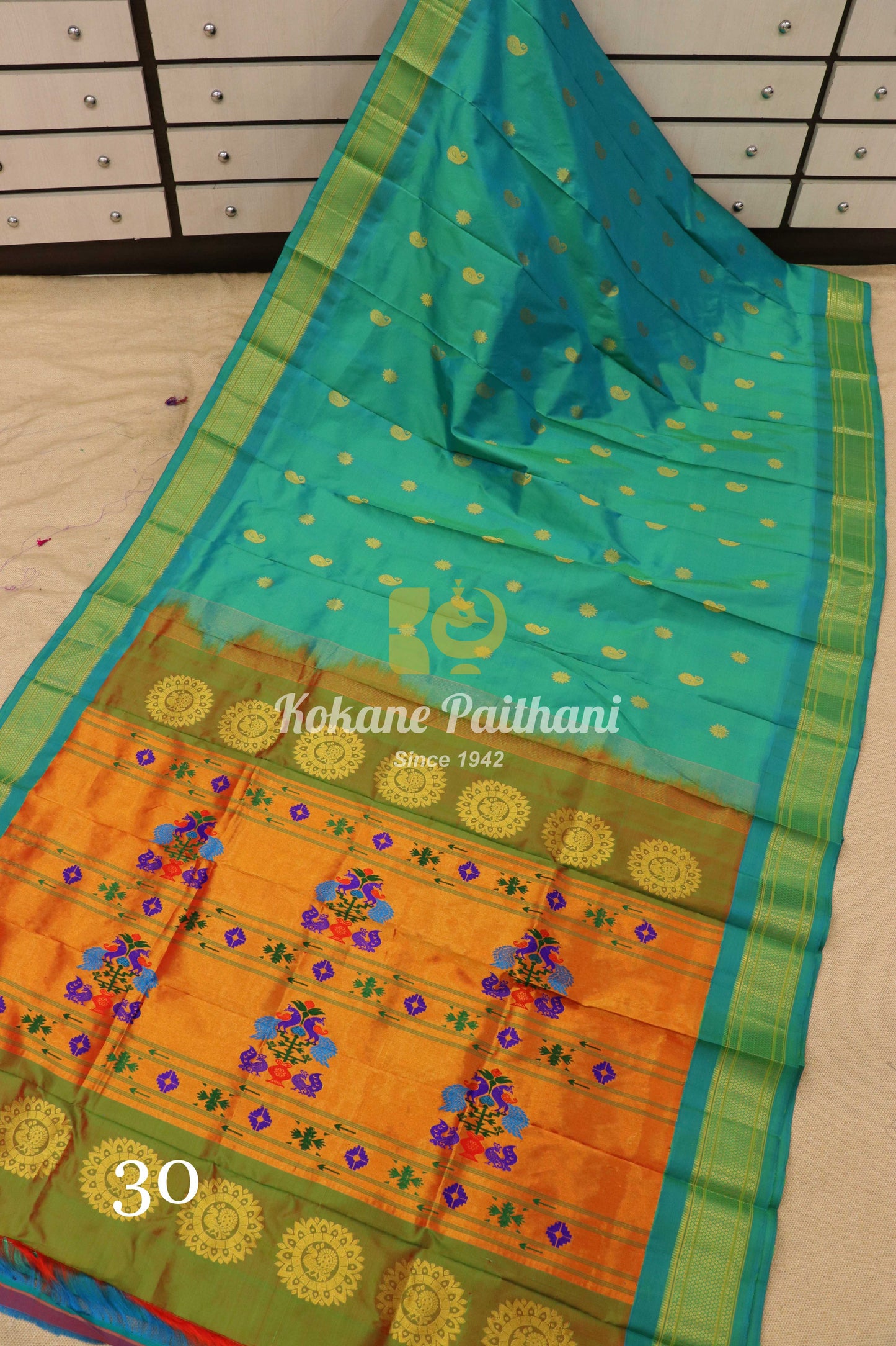 Maharani Pallu Silk Paithani Saree