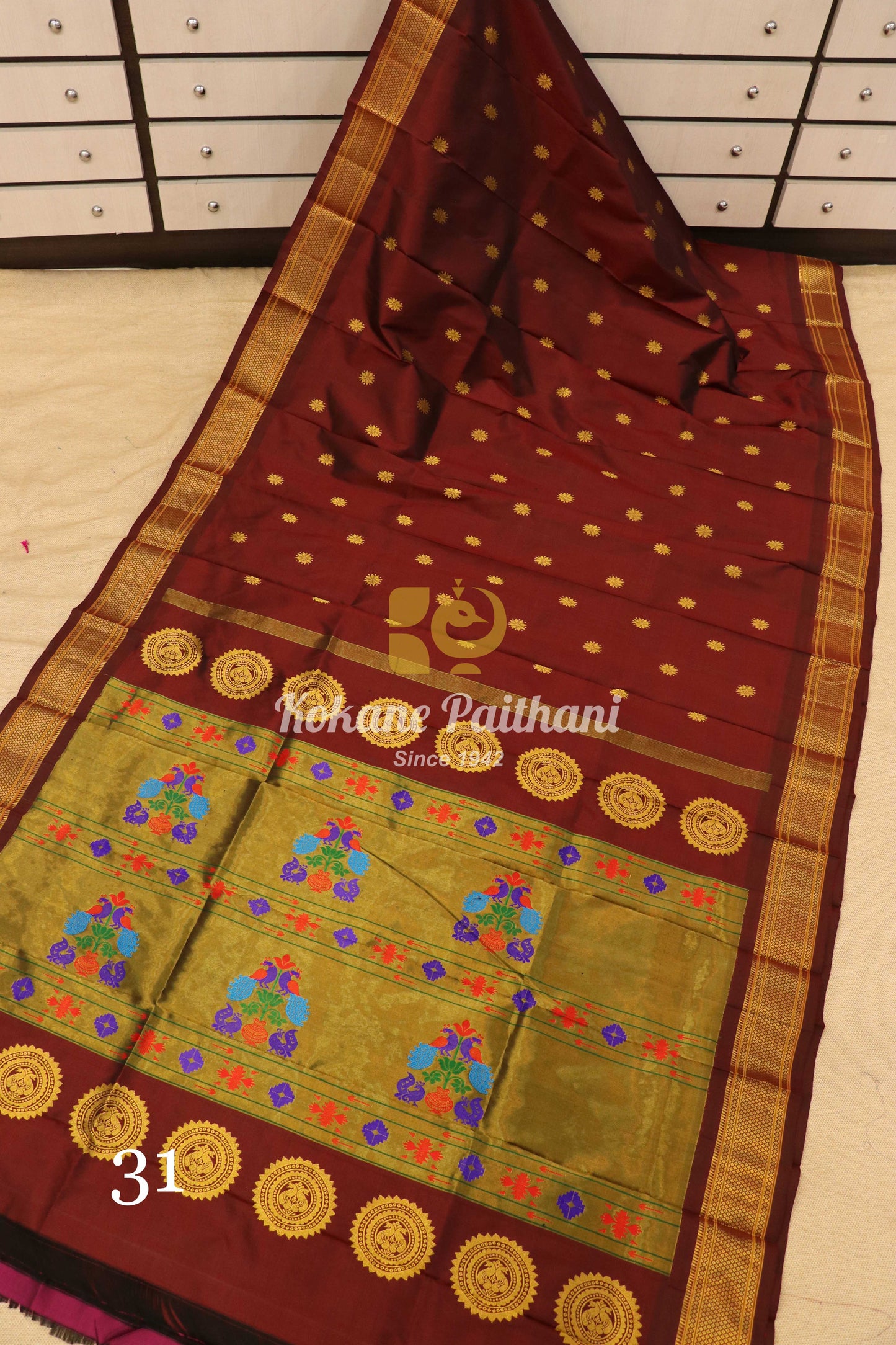 Maharani Pallu Silk Paithani Saree