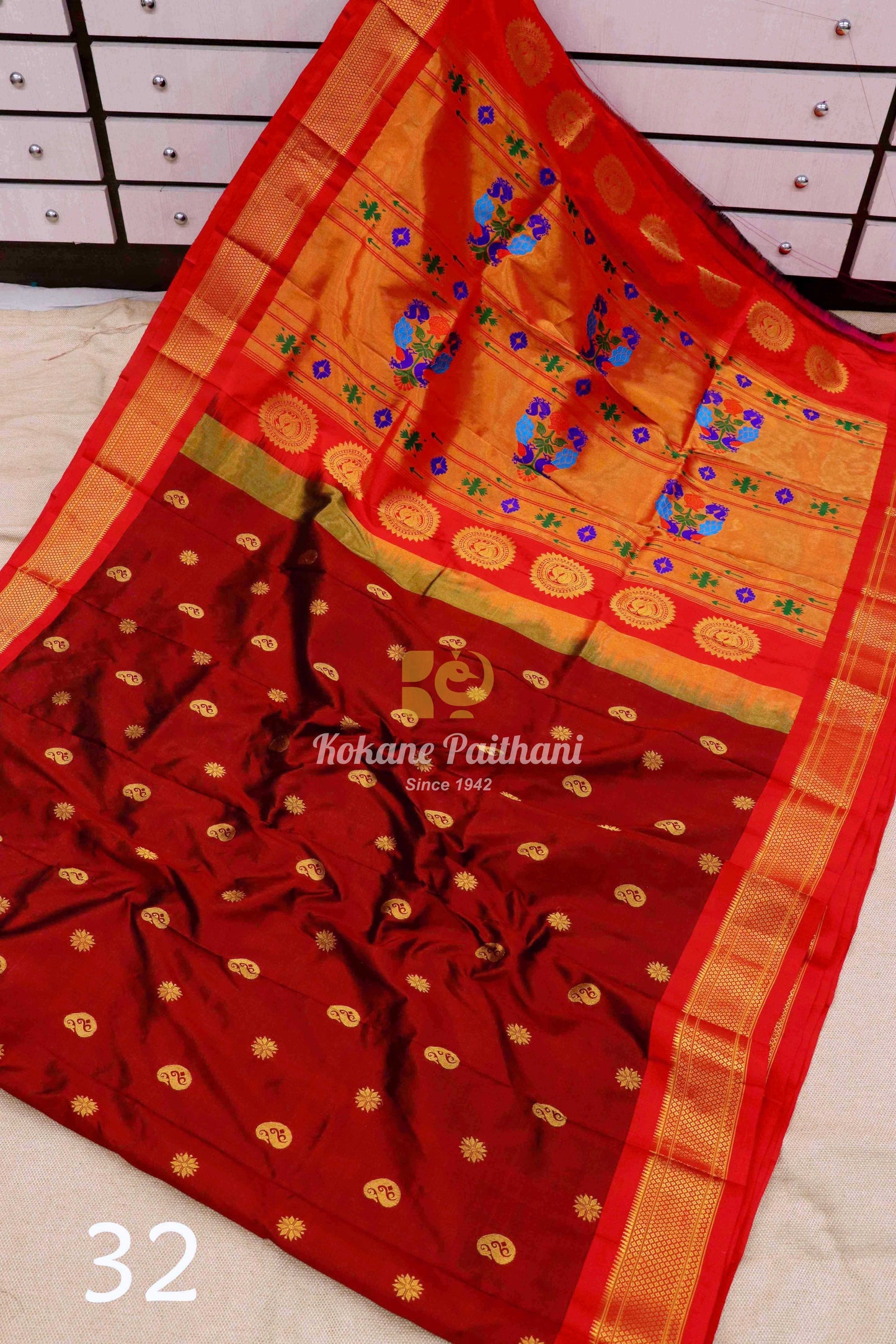 Maharani Pallu Silk Paithani Saree