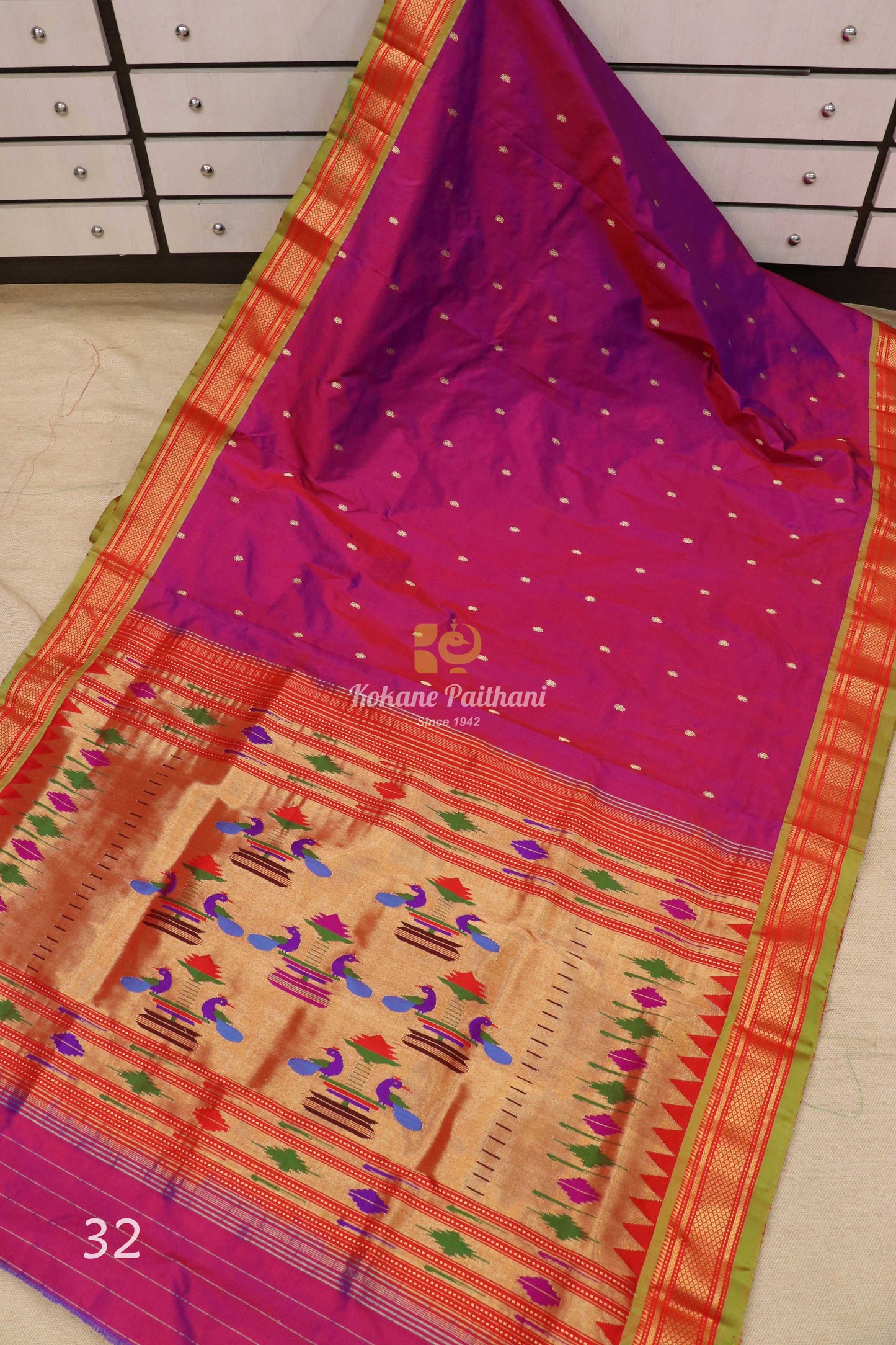 Traditional Pallu Silk Paithani Saree