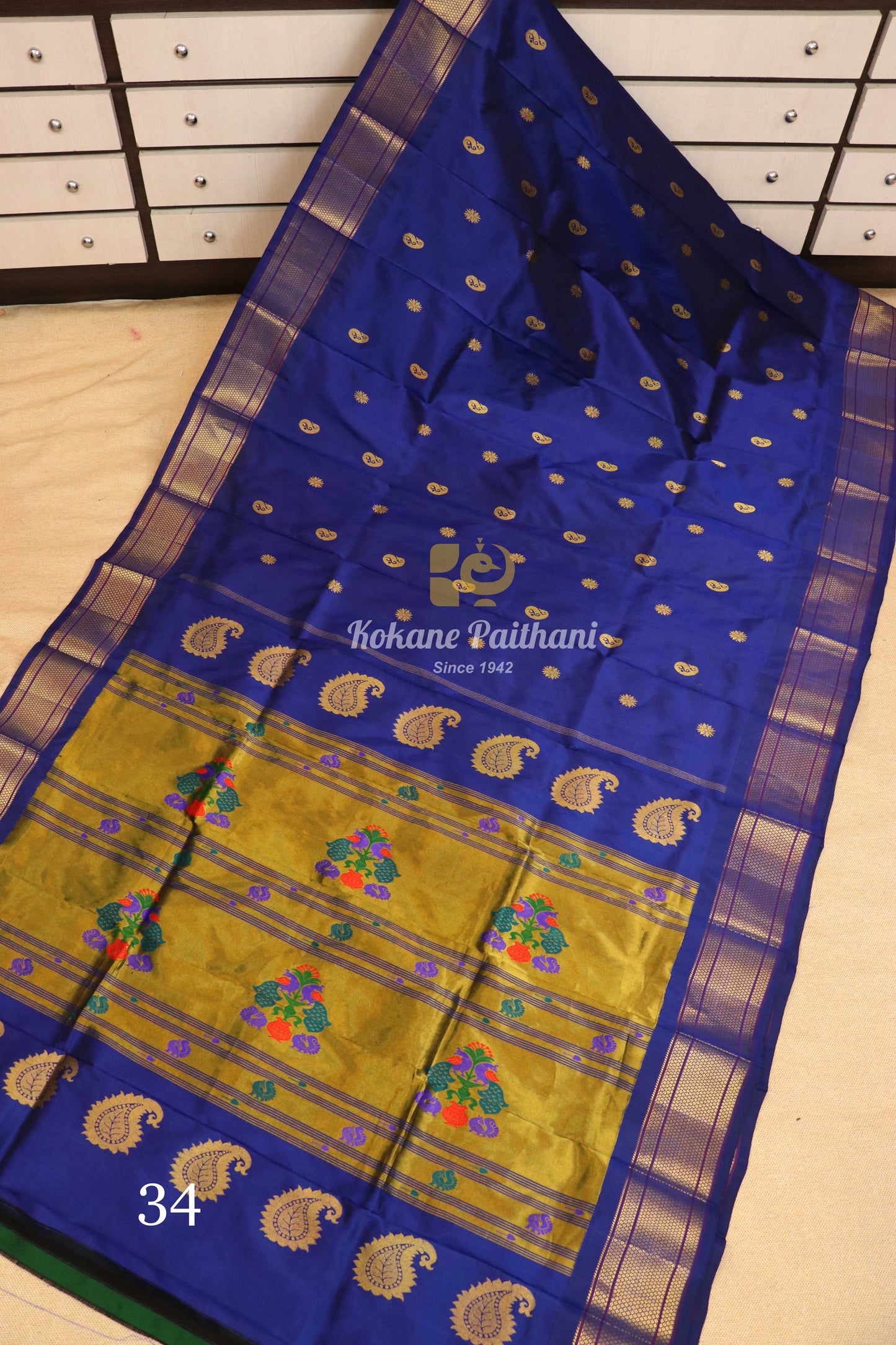 Maharani Pallu Silk Paithani Saree