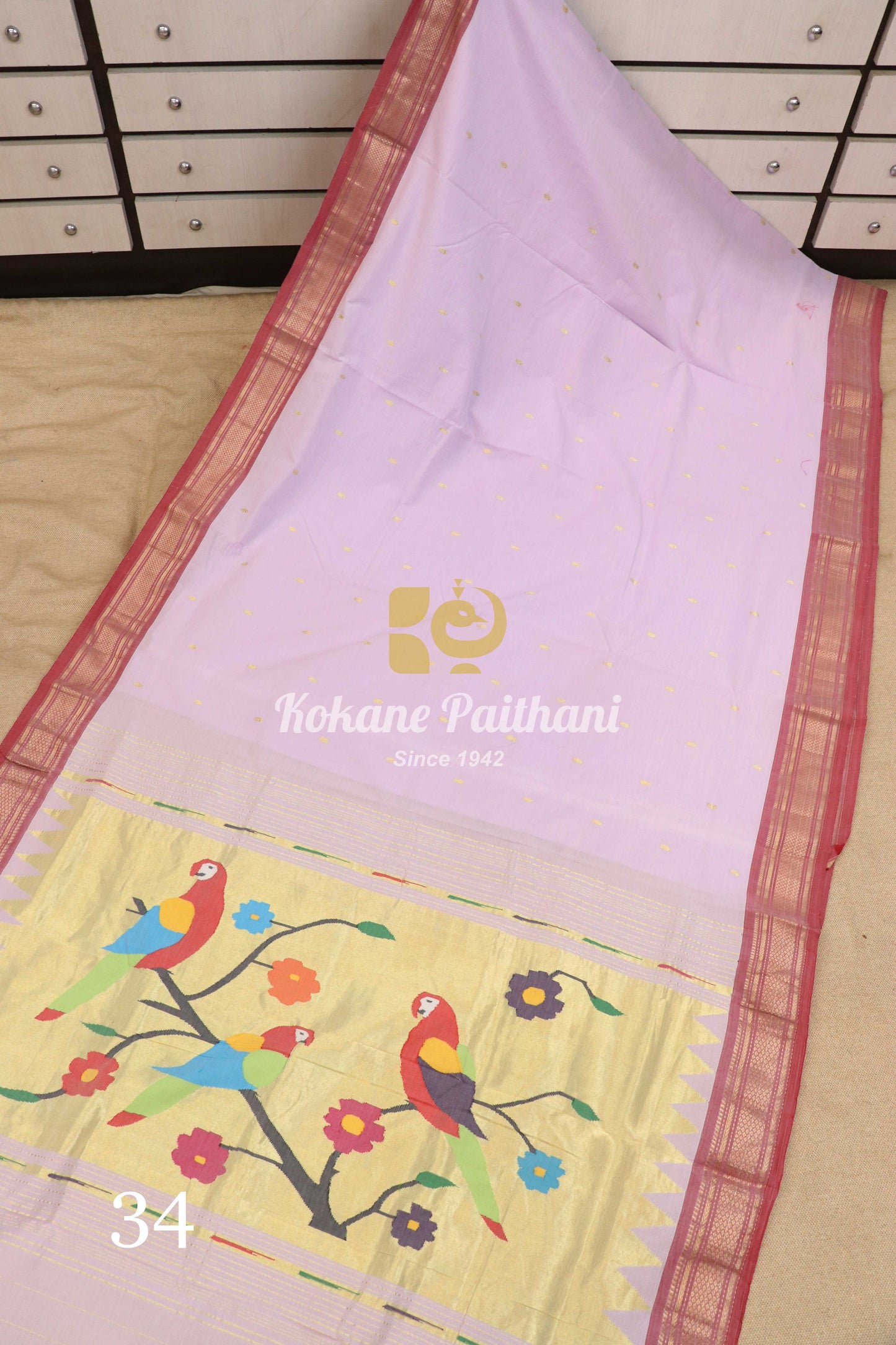 Fancy Pallu Cotton Paithani Saree