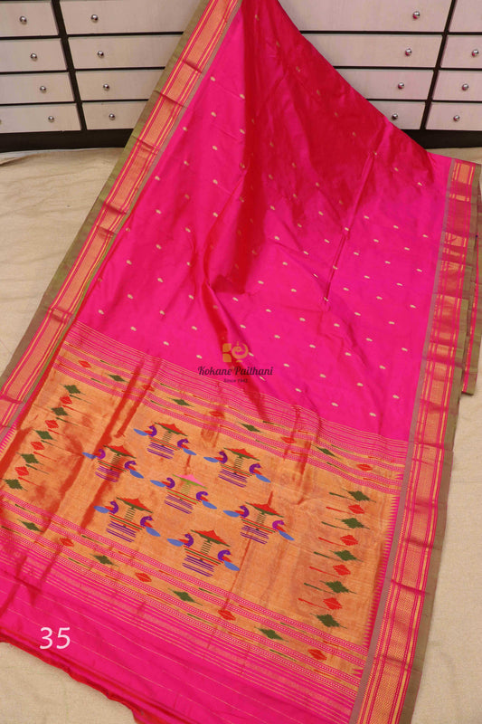 Traditional Pallu Silk Paithani Saree