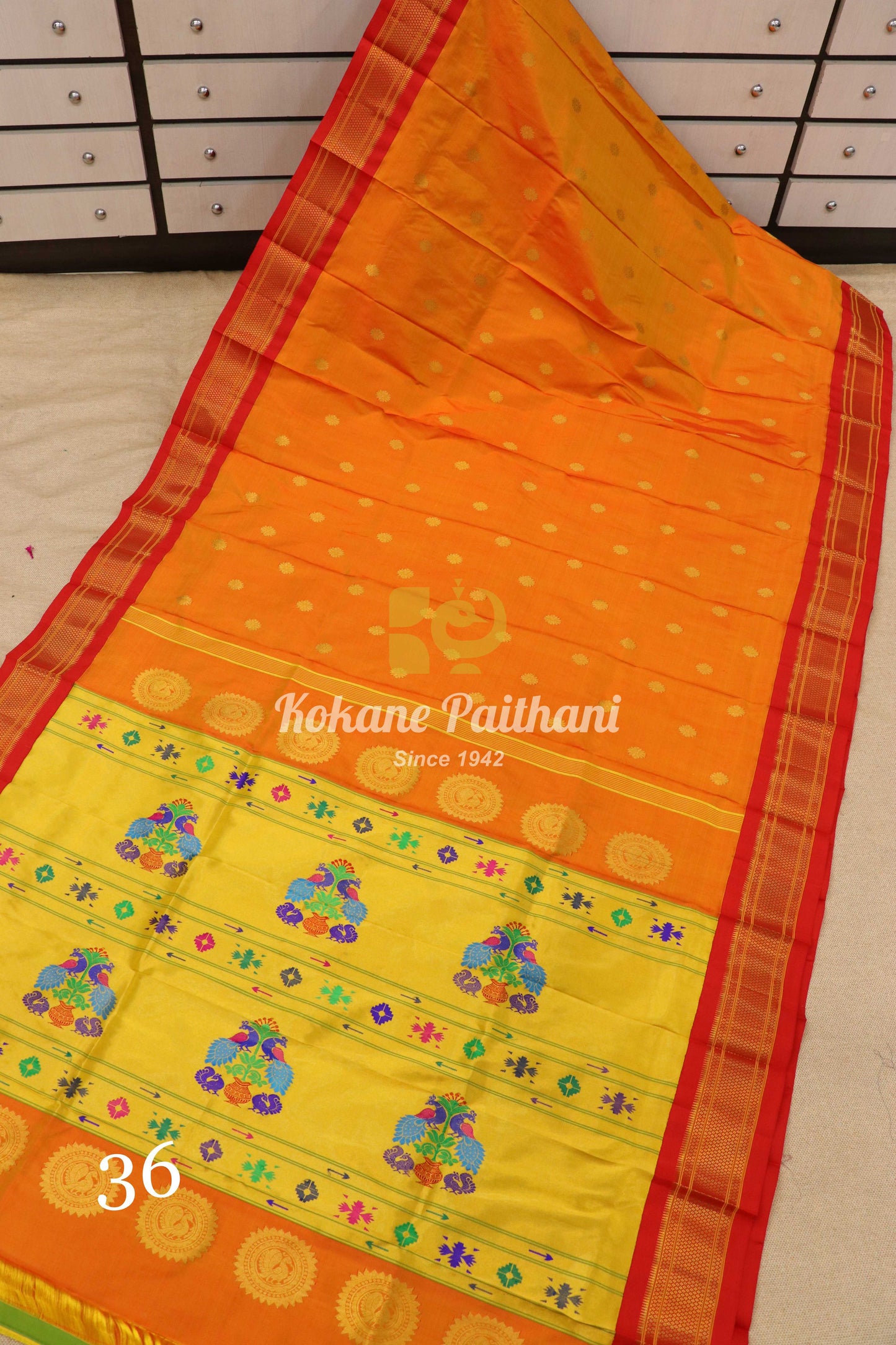 Maharani Pallu Silk Paithani Saree