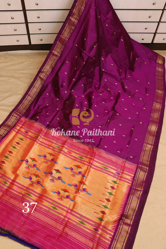 Traditional Pallu Silk Paithani Saree