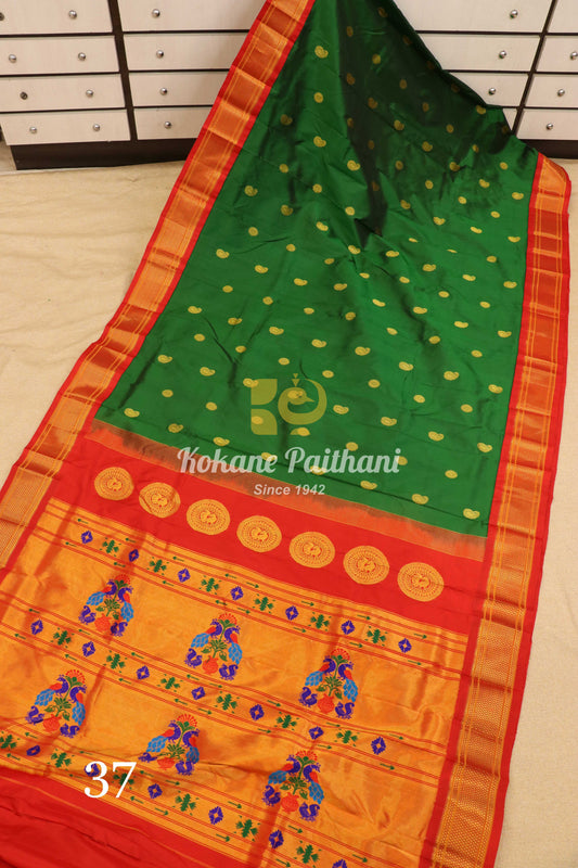 Maharani Pallu Silk Paithani Saree